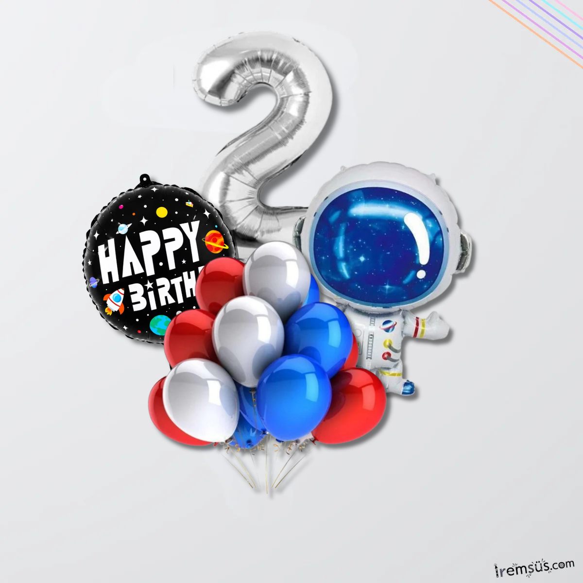 2 Yaş Doğum Günü Uzay Konsept Balon Süsleme Seti