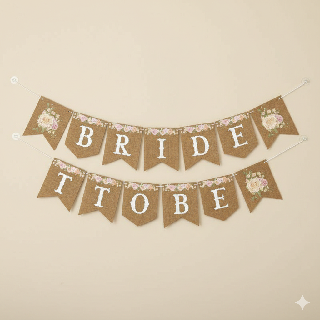 Bride To Be Yazılı Kraft Renk Banner Yazı 190 cm Bekarlığa Veda Partisi Süslemesi
