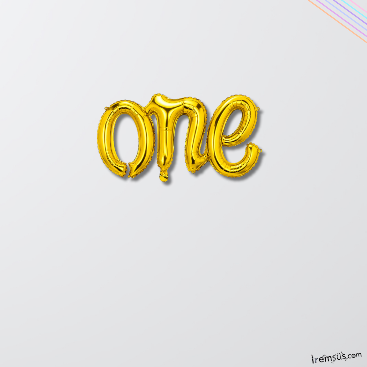One Yazılı Birleşik Folyo Balon Gold Renk 100 Cm