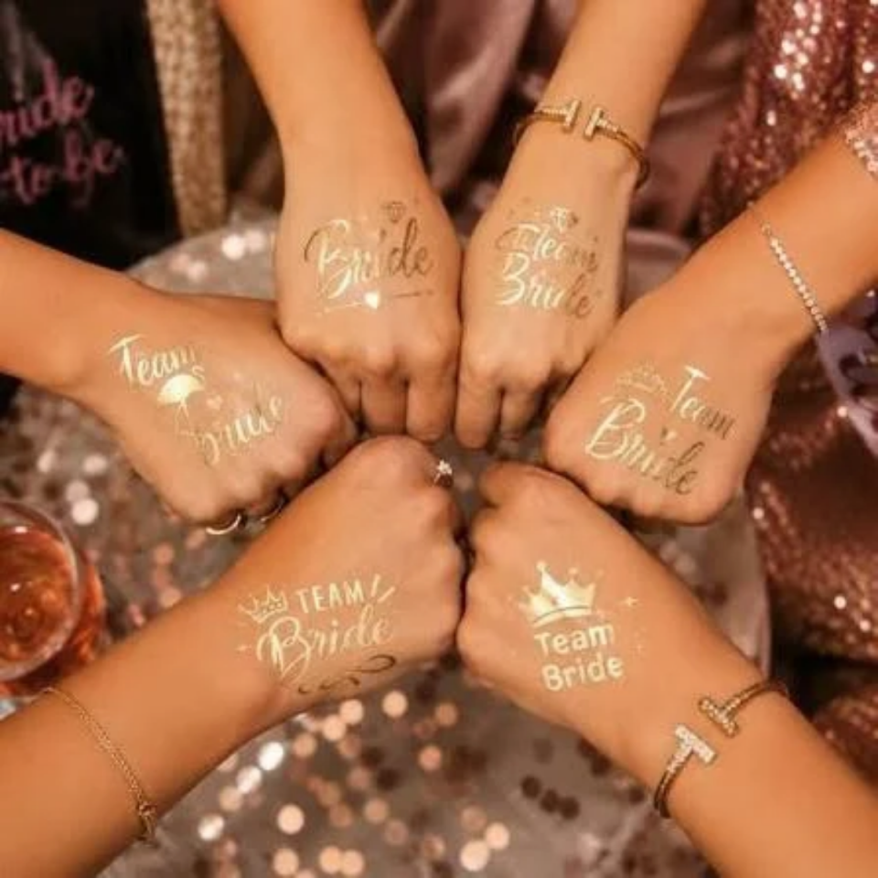 Bekarlığa Veda Partisi Bride To Be Geçici Dövme Team Bride