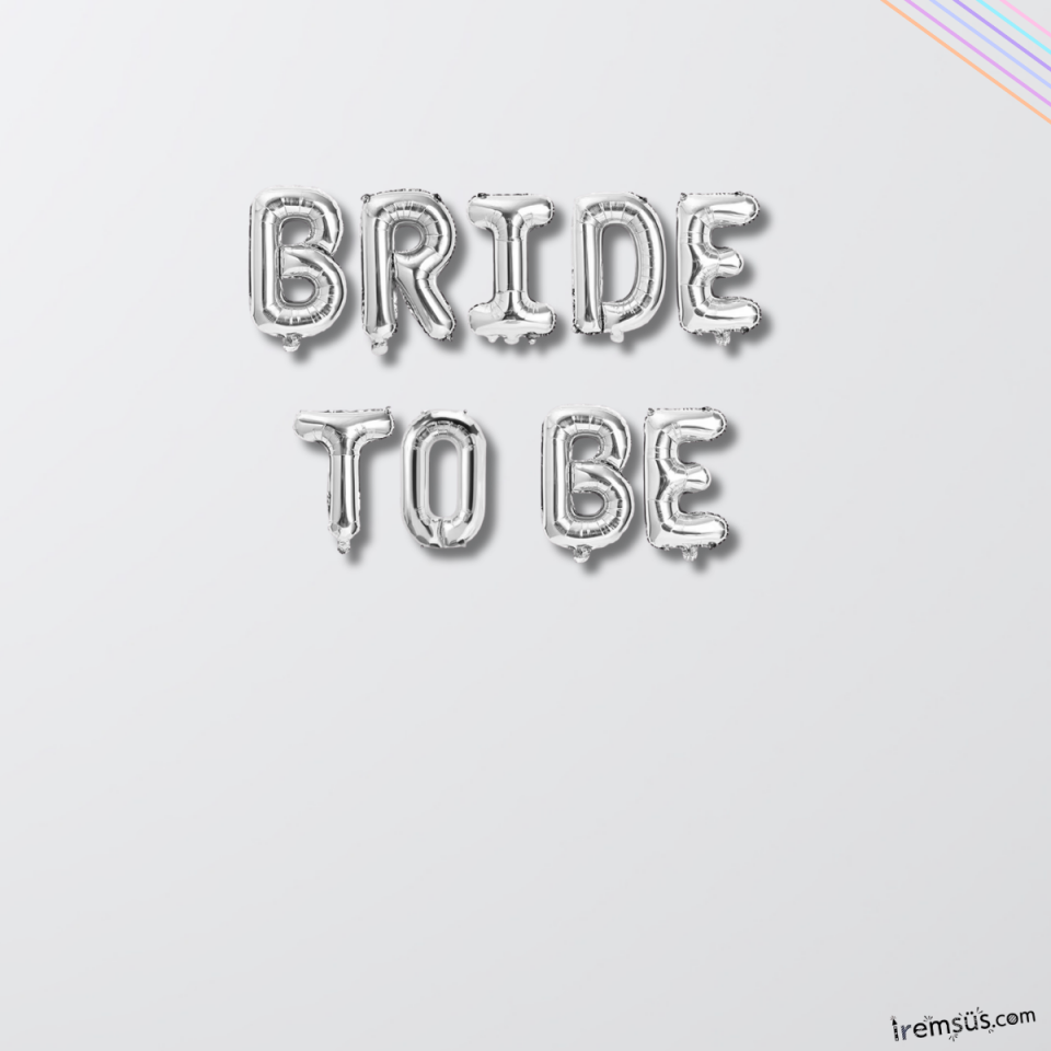 Bride To Be Yazılı Gümüş Renk Folyo Balon Seti 36 Cm