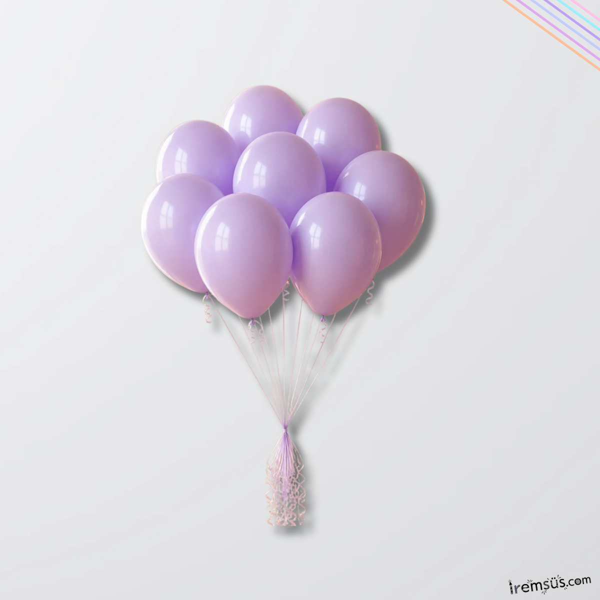 Lila Renk 10 Adet Balon Pastel Ton 12''