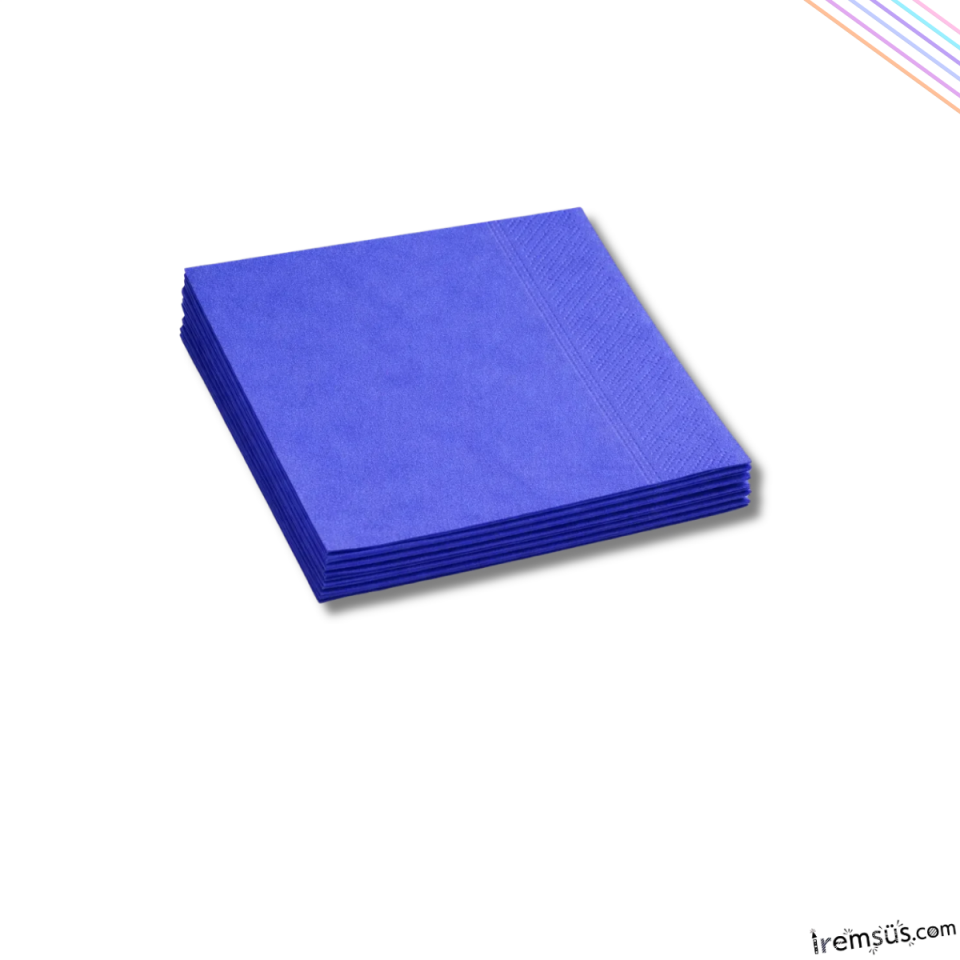 Lacivert Renk Konsept Parti Peçetesi 33*33 Cm 16 Adet Lacivert Renk Konsept Süsleme