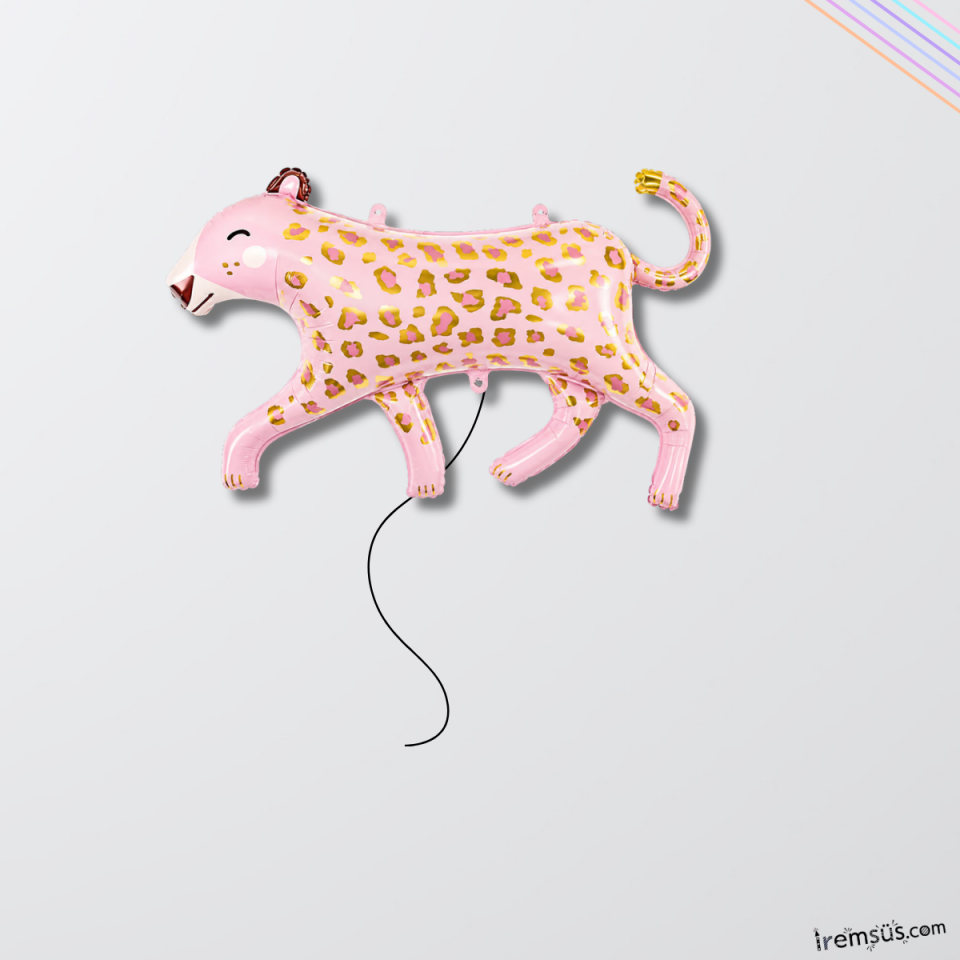 Panter Şekilli Desenli Folyo Helyum Balon 103 Cm