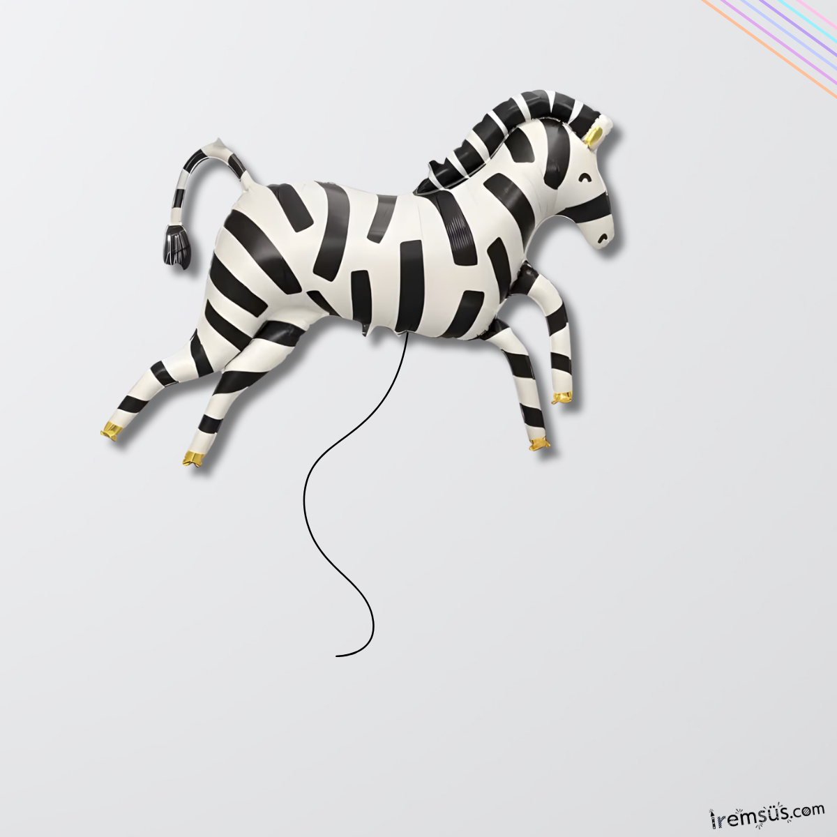 Zebra Şekilli Folyo Helyum Balon 92 cm