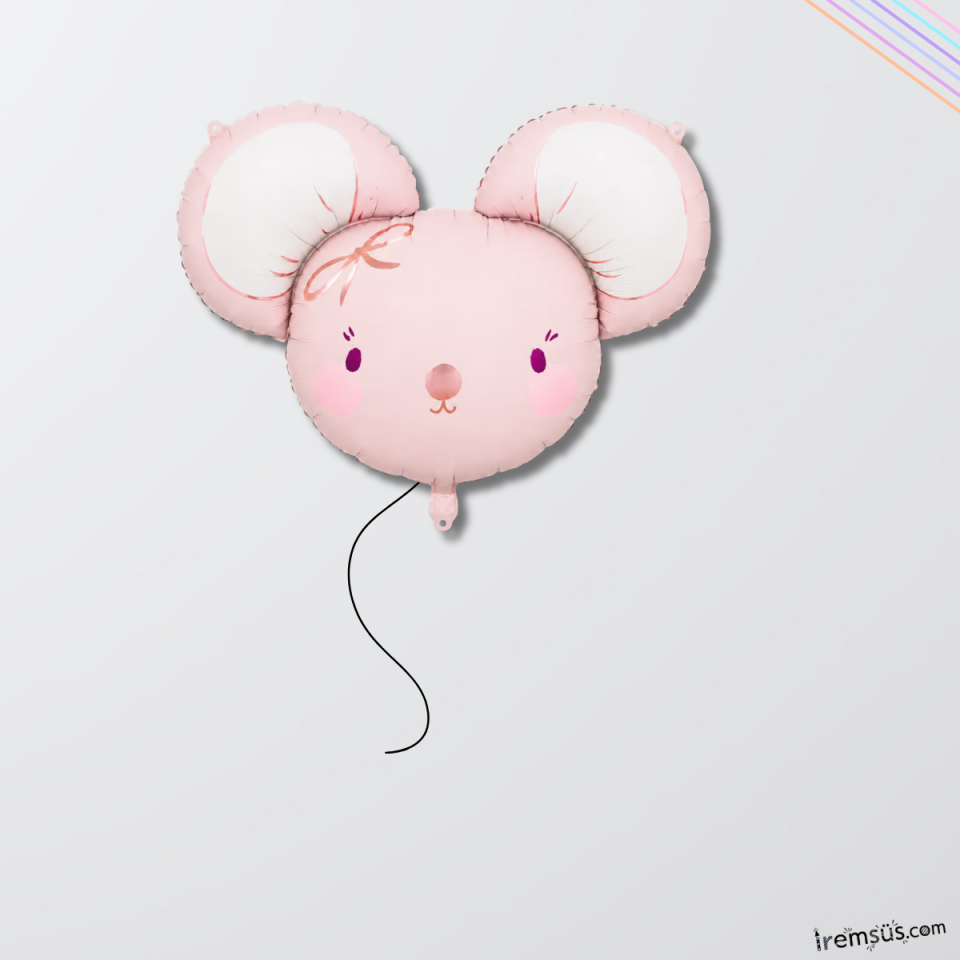 Pembe Fare Şekilli Folyo Helyum Balon 68 cm