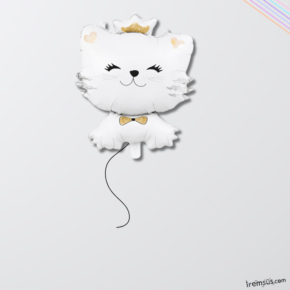 Sevimli Kedi Figür Folyo Helyum Balon 71 Cm