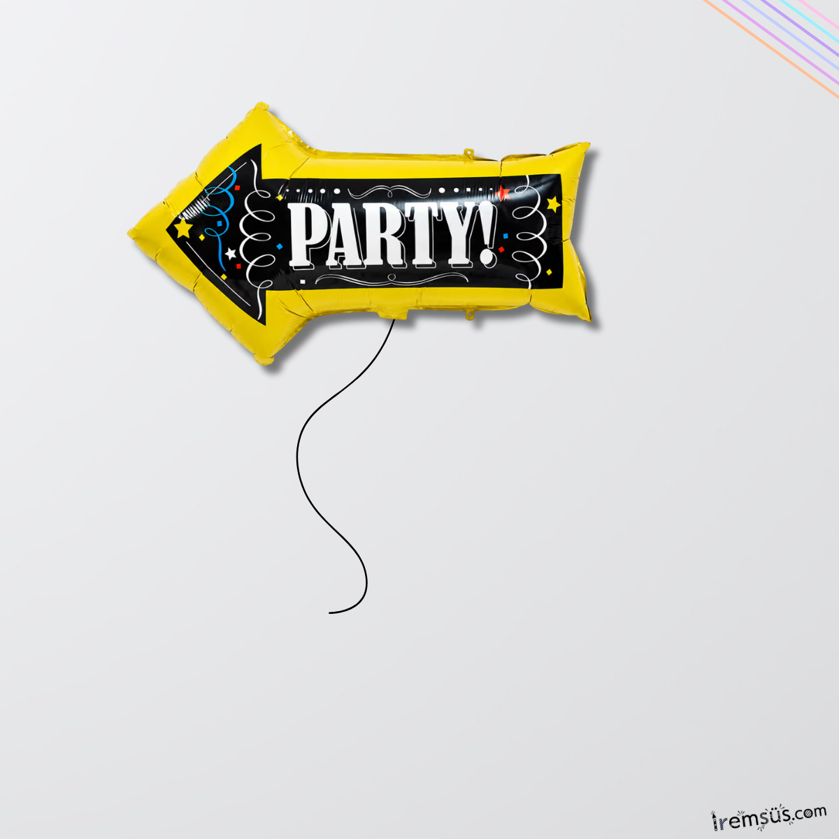 Party Yazılı Ok Figür Folyo Helyum Balon 76 Cm