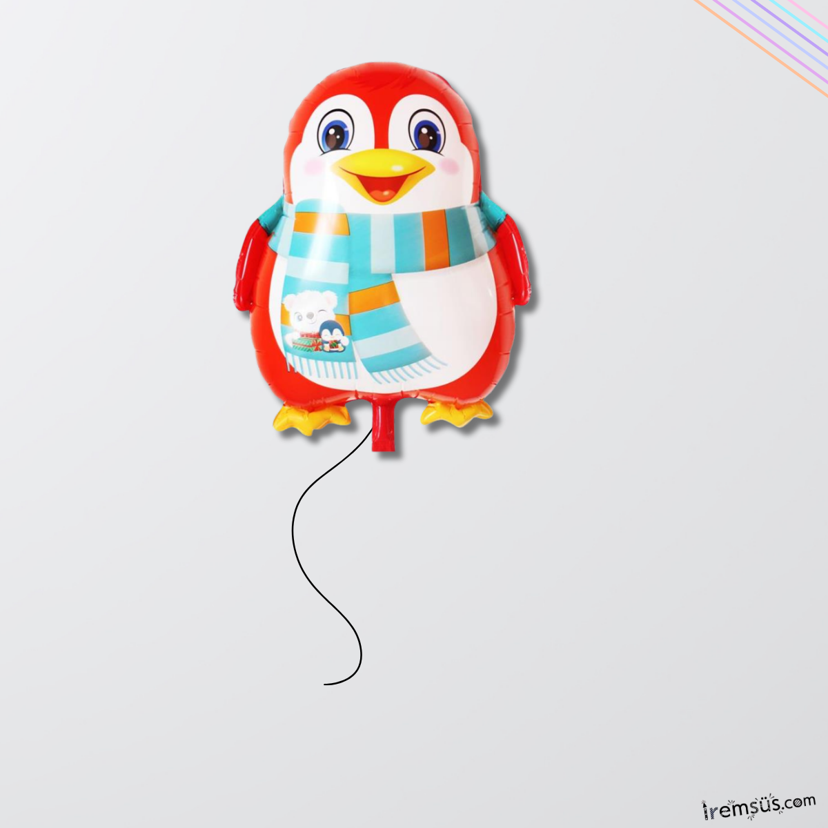 Sevimli Penguen Figür Folyo Helyum Balon 56 Cm