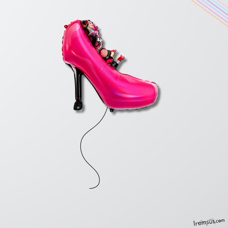 Stiletto Ayakkabı Şekilli Folyo Helyum Balon 84 cm