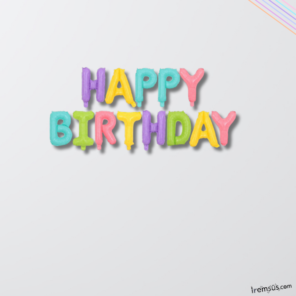 Happy Birthday Yazılı Makaron Renk Folyo Harf Balon Seti 36 Cm Doğum Günü Süsleme Balonu
