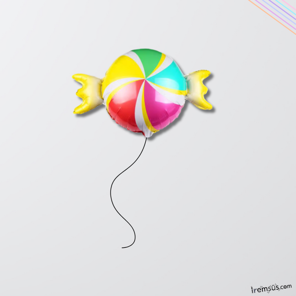 Şeker Figür Folyo Helyum Balon Candy Shape Balon 75*46 Cm Konsept Doğum Günü Süslemesi