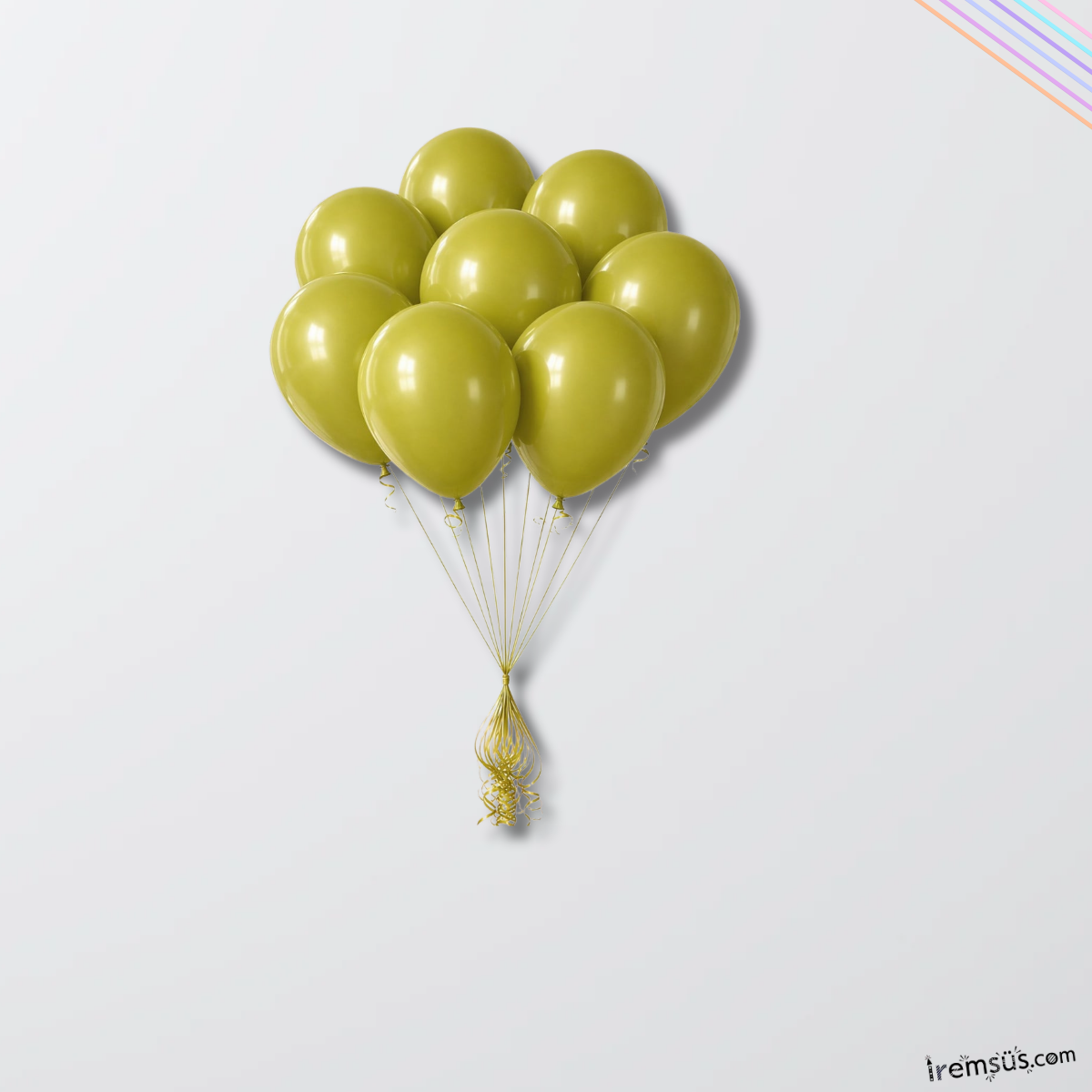 Zeytin Yeşili Renkli Pastel Lateks Balon 10 Adet 12'' Yeşil Renk Balon Süsleme Balonu