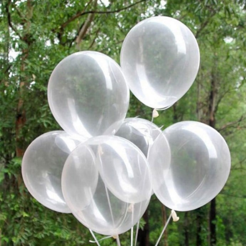 Düz Şeffaf Boş Lateks Balon 10 Adet 12'' Şeffaf Balon Süsleme Balonu