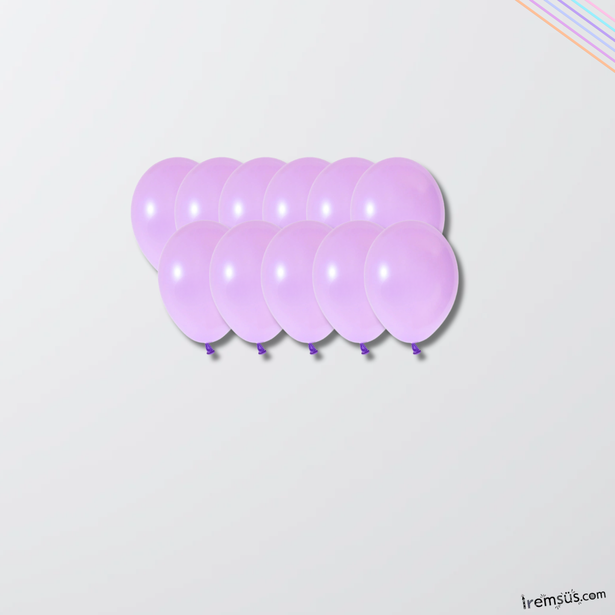 Lila Renkli Mini Pastel Ton Lateks Balon 20 Adet 5'' Makaron Konsept Süsleme Balon