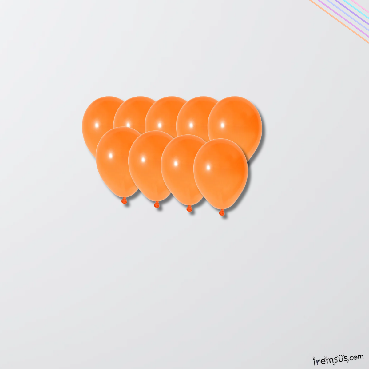 Turuncu Renkli Mini Pastel Ton Lateks Balon 20 Adet 5'' Turuncu Konsept Süsleme Balon
