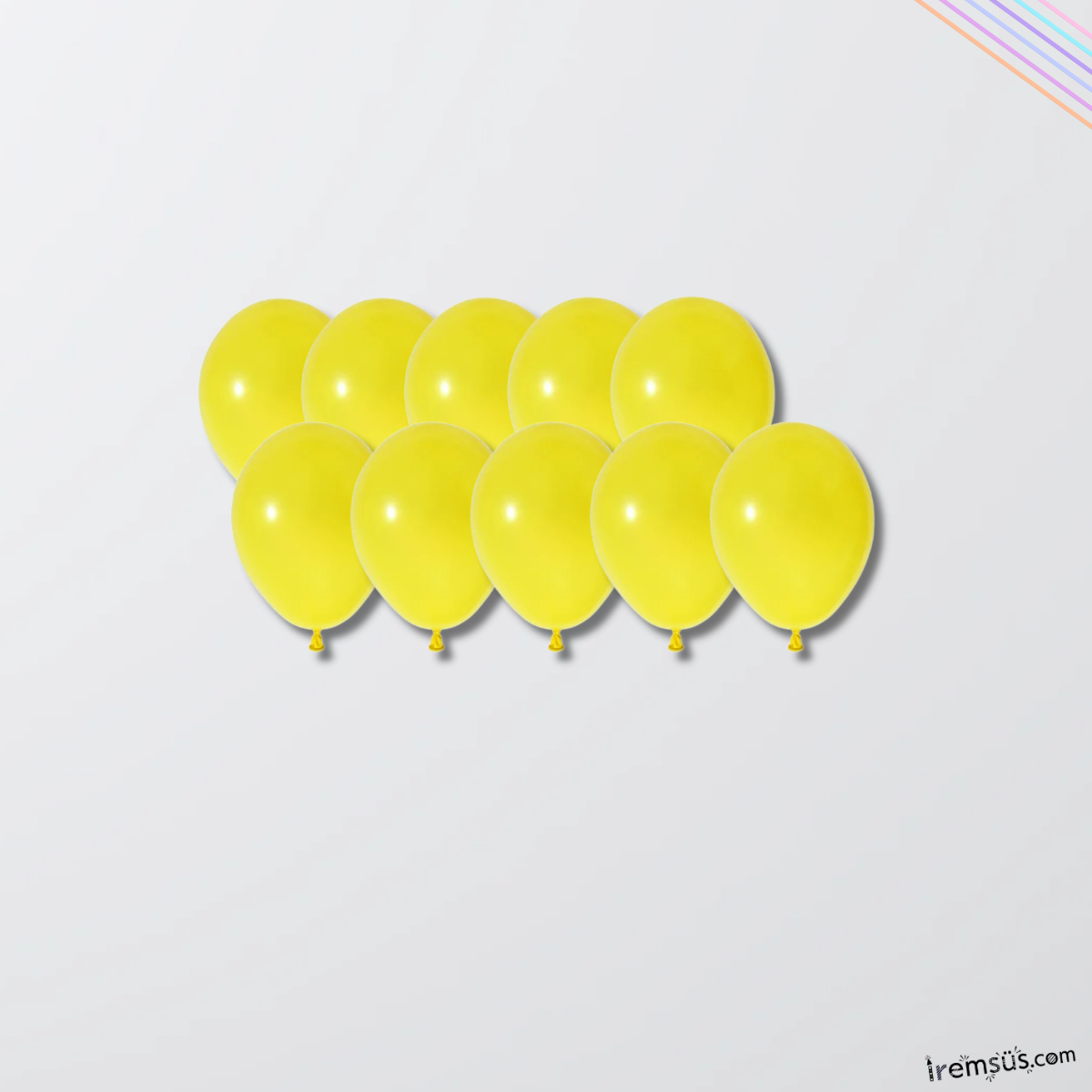 Sarı Renkli Mini Pastel Ton Lateks Balon 20 Adet 5'' Sarı Konsept Süsleme Balon