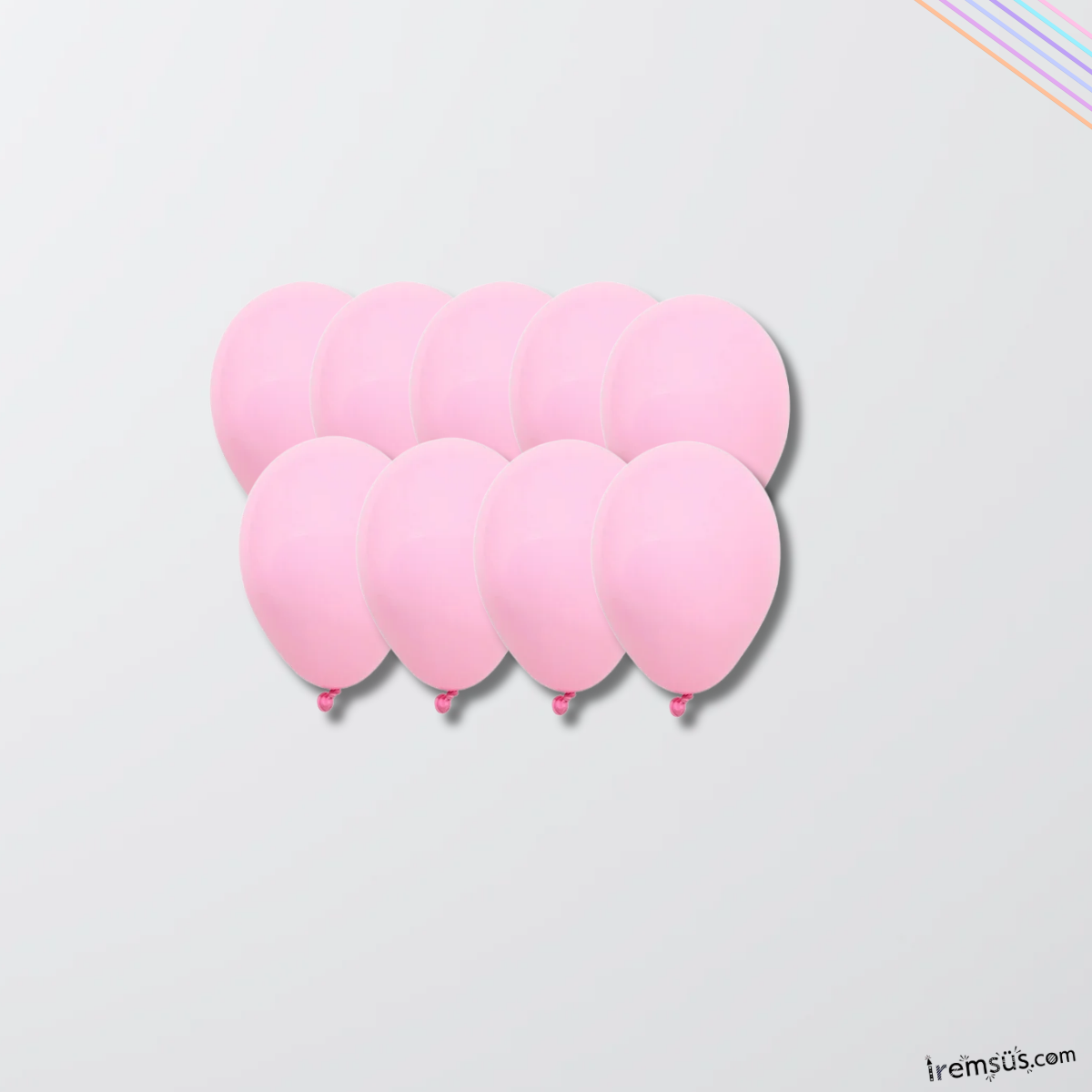 Pembe Renk Mini Boy Balon Pastel Ton 20 Adet 5''
