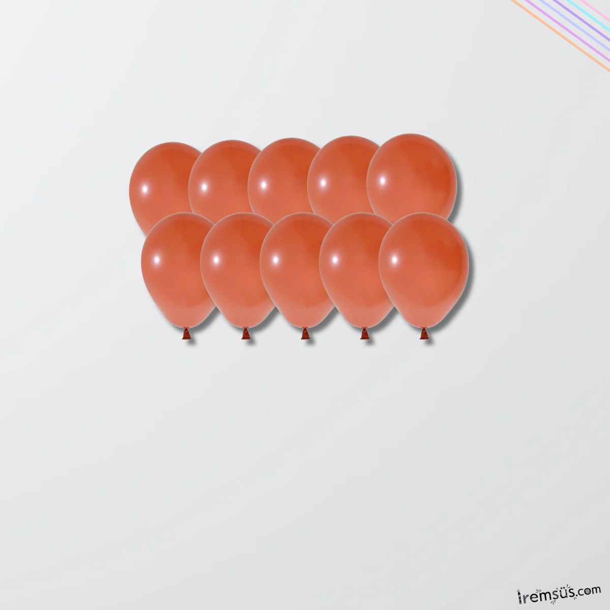 Toprak Renkli Mini Pastel Ton Lateks Balon 20 Adet 5'' Kiremit Konsept Süsleme Balon