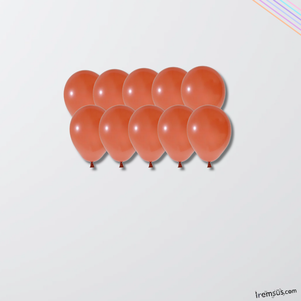 Toprak Renkli Mini Pastel Ton Lateks Balon 20 Adet 5'' Kiremit Konsept Süsleme Balon