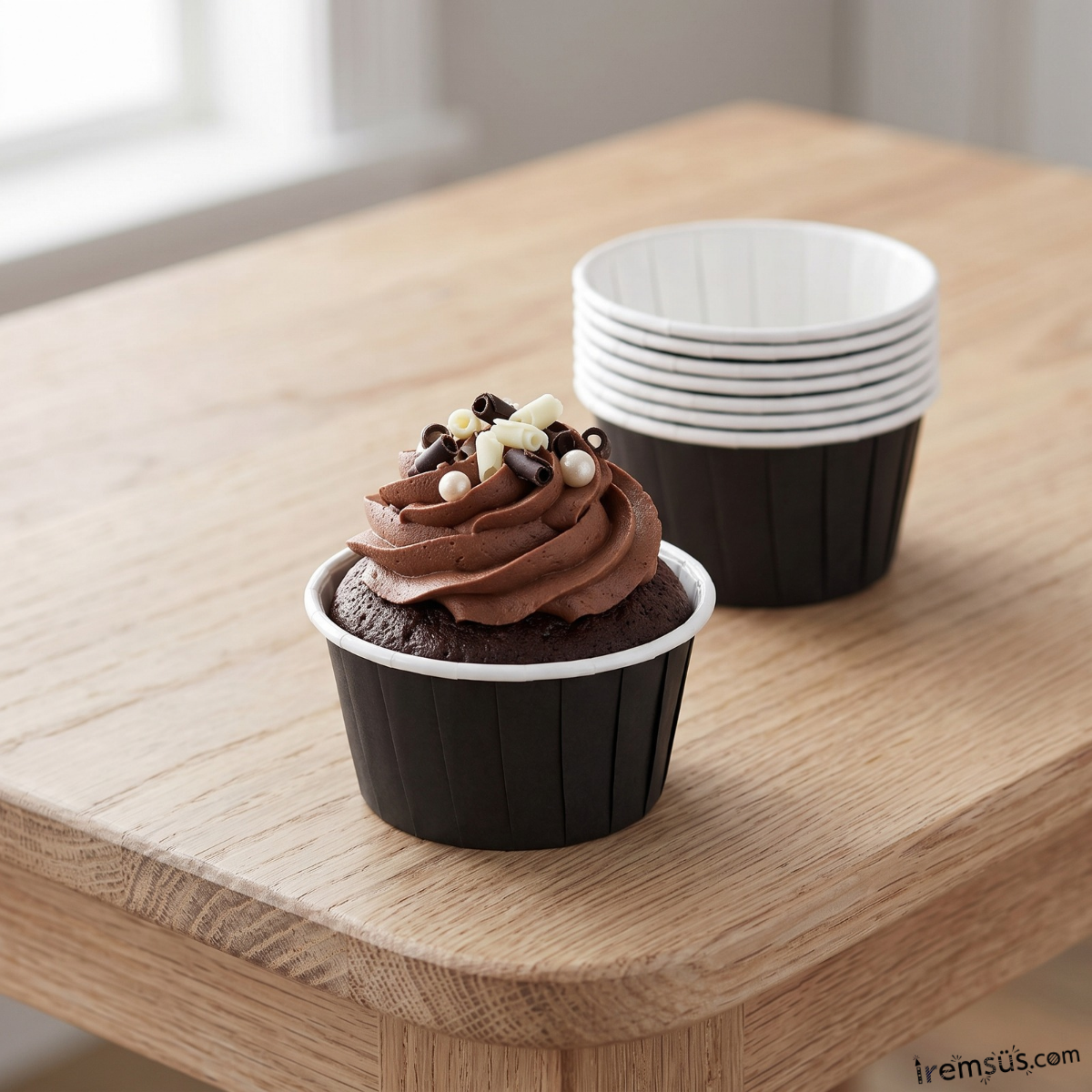 Muffin Cupcake Kalıbı Kapsülü Siyah Renk 20 Adet