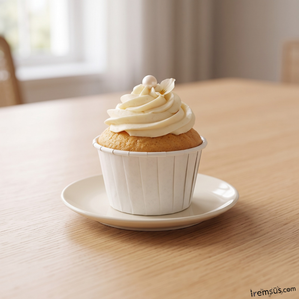 Muffin Cupcake Kalıbı Kapsülü Beyaz Renk 20 Adet